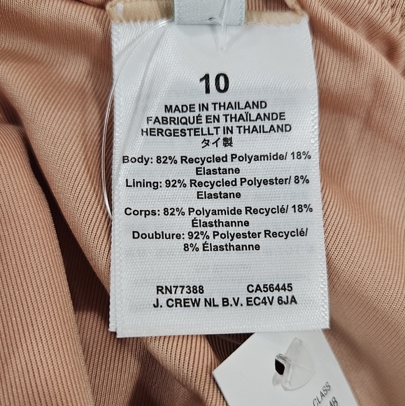 NWT J.Crew Ruched Ruffle One-Piece Swimsuit Size 10 - Picture 5 of 7